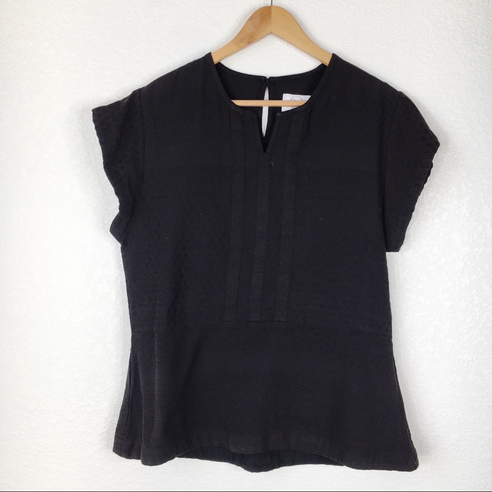 Rough Studios Black Embroidered Cotton Top